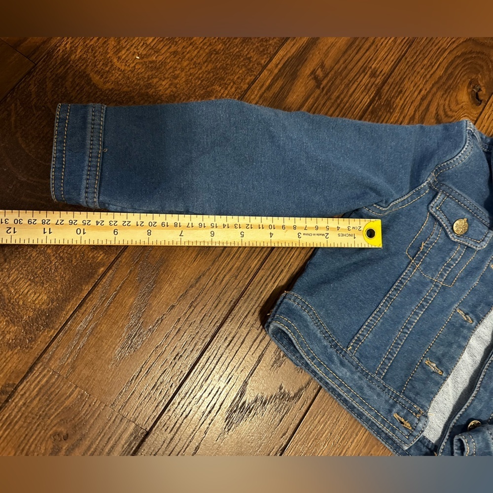 Girls Isaac Mizrahi Jean Jacket Small (5/6) Blue Pockets - Picture 3 of 5